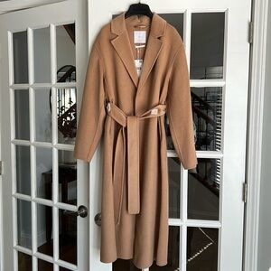 Mango belt handmade coat NWT